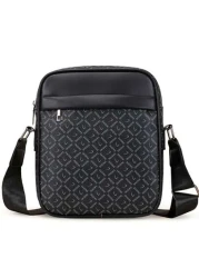 حقيبة رجالية أنيقة للأعمال من مادة البولي يوريثان والجلد الاصطناعي، حقيبة صغيرة مربعة، حقيبة كتف متقاطعة، حق