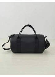 Men s Casual Crossbody Bag Sports Messenger Bag Shoulder Bag Fitness Courier Bag Round Bucket Shape Black Backpack