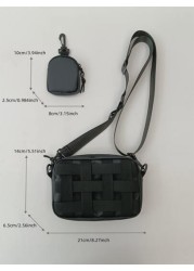 2pcs Set Casual Crossbody Bag And Shoulder Bag Sling Bag Side Bag Square Bag For Holiday School Bag For College Students Summer Gifts For Boyfriend College Bag Dad Freshman Multi Functional Dorm Unive