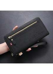 CarrKen 1pc Men s Essential Casual Zipper Handbag Large Capacity Phone Wallet With Multiple Pockets Card Slots Gift For Boyfriend Father Son