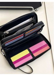 Fashionable Simple Versatile Wallet Casual Travel Shopping Bank Card Holder Wristlet Clutch Bag For Men