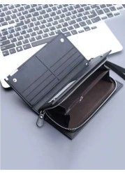 Men Wallets Classic Long Style Card Holder Male Purse Quality Zipper Large Capacity Big Brand Luxury Wallet For Men Summer Freshman For Books Multi Functional Dorm University Gifts For Men Fall Christ