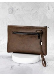 Men s Casual Clutch Bag Large Capacity Business Vintage Envelope Underarm Bag Multi Function Handbag