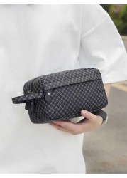 1pc 9 8in 5 5in 3 6in Fashion Men s Clutch Bag Wristlet Bag Multi Pocket Lightweight Water Resistant And Scratch Resistant Material Suitable For Work Travel Casual Chic Black Color