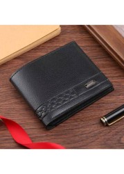 Men s Short Bifold Wallet Large Capacity Business Young Multi Function Card Case Ultra Lightweight New Model Bulk Wholesale Soft Leather Christmas Gift College Bag Men Bag Men Wallet Purses And Bags G