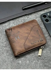 HOVI S Upgrade Your Look With Stylish Business Leather Wallets Fashion Short Wallet Christmas Gifts Fall Winter Travel Holiday Practical Student Thanksgiving Men Gifts Bag Large Capacity Multi Functio