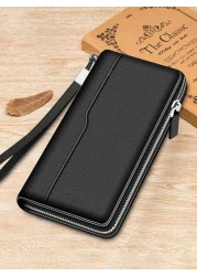 HOVI S Minimalist Zip Wallet Multi Functional Clutch Bag With Card Slots Business Wallet Wallet Purse Wallet Long Wallet Vintage Mini Bag