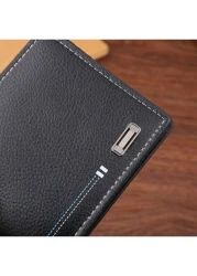 Men s Short Wallet Casual Fashionable Lightweight Leather Purse Youth Large Capacity Card Holder Coin Pocket Summer Dad Freshman For Books Multi Functional Dorm University Gifts Fall Christmas Scream