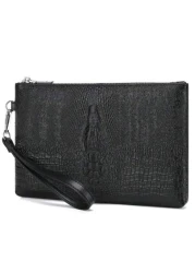 2023 New Men Wallet Pu Clutch Purse Male Hand Bag Crocodile Head Clutch Pack Black Bag Clutch Bag Hand Bag Office Supplies Vintage Gift Gift For Husband Dad Gift Valentines Thanksgiving Travel Winter