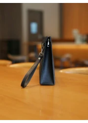 1pc Men s Fashion Business Clutch Bag PU Material With Wrist Strap Wallet Handbag Small Square Bag Detachable Wrist Strap Practical Card Slots Inside Valentine s Day Gift Purses Vintage Travel Essenti