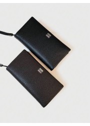 1 Piece Long Zipper Pu Leather Wallet For Men Large Capacity Purse Men Card Phone Holder Wallets Clutch Bag