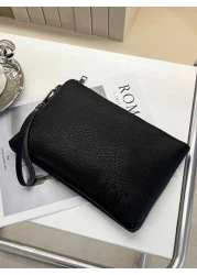 حقيبة رجالية كلاتش أنيقة وكاجوال ذات حبة الليتشي