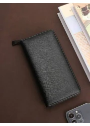 HOVI S Fashionable Minimalist Business Men s Clutch Bag Double Zipper Large Capacity Multi Card Slots Wrist Pouch Suitable As Gift On Holidays And Anniversary Vacation Gifts Travel Christmas Purse Tha