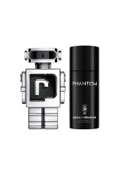مجموعة عطر فانتوم من باكو رابان للرجال - او دو تواليت - 2 قطع