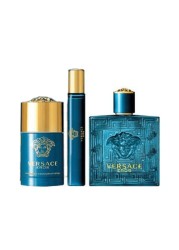 مجموعة عطر إيروس من فرزاتشي للرجال - او دي تواليت - 3 قطع