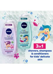 NIVEA 3in1 Kids Shower, Shampoo &amp; Conditioner 500ml