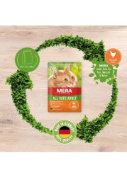 MERA All Cats Adult Wet Food &ndash; Grain-Free,Tasty &amp; Sustainable, with No Artificial Additives (12x85g, Chicken)

