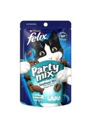 Purina Felix Party Mix Seafood Mix Dry Cat Treats, 60g