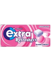 Wrigley&#39;s Extra Refreshers Bubblemint Flavour Sugarfree Chewing Gum, 15.6g Pack of 16