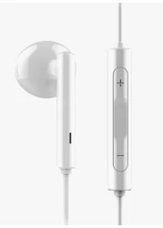 HUAWEI - AM115 Earphone 3.5mm In-Ear Earbud Headset Wired Controller Headphone for HUAWEI Smartphone White