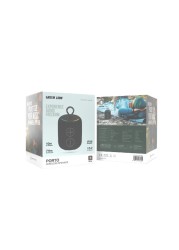 Green Lion Porto Wireless Speaker, 8W Output Power, Bluetooth 5.2, 120 Hz&ndash;18 kHz Frequency Range, IPX6 Waterproof, RGB Light, 1200mAh Battery, 6-7 Hours Playtime, Type-C Charging, Black
