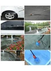 مضخة غسيل محمولة عالية الضغط بقوة 12 فولت 80 وات، آلة تنظيف السيارات والحدائق، مضخة غسيل مدمجة للسيارات والدراجات والأثاث الخارجي والبستنة