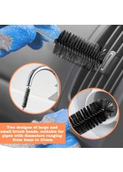 3-Piece Drain Cleaning Kit &ndash; Includes a 155cm Dual-Sided Pipe Cleaning Brush, 45cm Sink Unclogging Brush, and 50cm Hair Removal Tool for Showers, Bathrooms, and Kitchen Drains