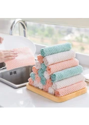 Aiwanto Ultra-Thick Microfiber Cleaning Cloths, Super Absorbent Dust Cloths Buffing Cloths with 4 Color Lint Free Streak Free for Tackling Any Cleaning Job with Ease, 5-Pack