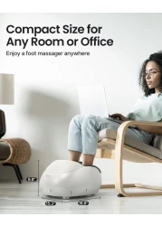 Renpho Foot Massager Machine With Heat, Shiatsu Massager Deep Kneading Therapy, Air Compression, Relieve Foot Pain From Plantar Fasciitis, Improve Blood Circulation (Panel Control)