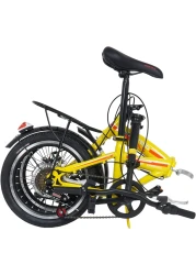 Vego Fold Folding Bike 6 Speed 16 Inch, Yellow