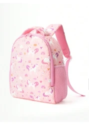 حقيبة ظهر وردي قوقازي جذابة للأطفال واحدة، حقيبة ظهر كرتونية مضحكة ومقاومة للماء، تناسب السفر اليومي والمدرس