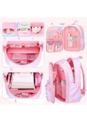 1pc Lightweight Large Capacity Nylon Cute School Backpack With Multiple Pockets For Girls Children Casual Travel School And Camping