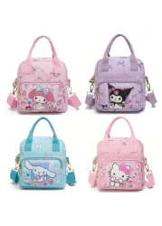 Sanrio New Sanrio Cute Cartoon Anime Hello Kitty Bag Large Capacity Outdoor Storage Dual Purpose Handheld Crossbody Bag