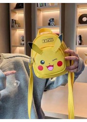 pokemon حقيبة ظهر/حقيبة عبر الجسم الصغيرة للأطفال بتصميم بوكيمون بيكاتشو، إكسسوار عصري مناسب لأي مناسبة، حقيبة ت
