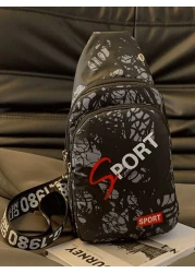 1PC Children s Black And Red Fashionable Small Shoulder Bag Children s Chest Bag For Summer Vacation And Travel Suitable For Travel Shopping Travel And Daily Life Ideal Gift For Children