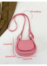 1pc Casual Versatile Minimalist Solid Color PU Leather Cross Body Mini Pouch Suitable For Daily Outings Traveling And Shopping