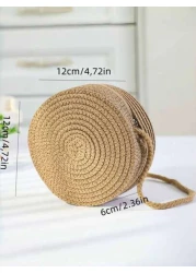 Kids Cute Decorative Round Shoulder Bag Adjustable Strap Crossbody Coin Pouch Suitable For Daily Use