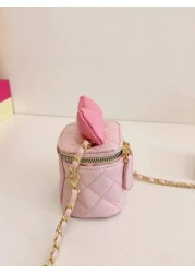 Bow Design Girls Mini Chain Strap Versatile Chic Shoulder Bag