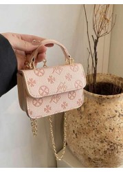قطعة واحدة من حقيبة اليد الأنيقة والبسيطة المطبوعة بطباعة جميلة، حقيبة يد صغيرة مربعة متعددة الاستخدامات مزخ