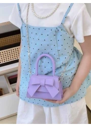 1 قطعة حقيبة يد صغيرة عصرية للفتيات، حقيبة كتف مزينة بالفراشات مع إغلاق بأزرار، مناسبة للخروجات والحفلات والت