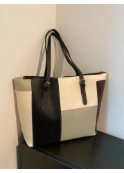 Fashionable Large Capacity Multi Pocket Over The Shoulder Tote Bag 32 12 28cm Casual Women s Large Handbag Fits Laptop Simple Stylish For Leisure Holiday