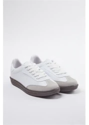 Trendyol Shoes White Retro Lace-Up Women's Sneakers Takaw25Sn00005