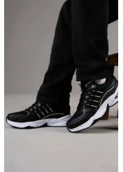 lord's ayakkabı حذاء مشي يومي أسود-أبيض لتقويم العظام ونعل تشريحي