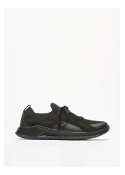 Oaklan by Shoexpress Textured Slip-On Walking Shoes with Lace Detail