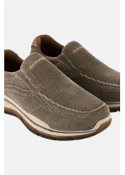 Skechers حذاء Cowen رجالي سهل الارتداء للأنشطة الخارجية، لون بني رمادي