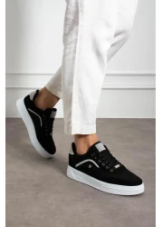 L.A Polo حذاء رياضي رجالي باللون الأسود والبيج يسمح بمرور الهواء