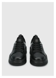 Provoq حذاء رياضي جلد أسود للرجال