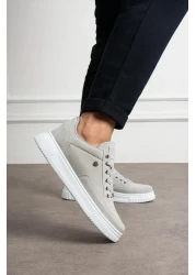 L.A Polo حذاء رياضي رجالي من جلد الغزال مريح بلون الجليد 039