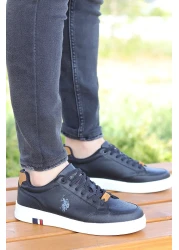 U.S. Polo Assn. حذاء رياضي مريح للرجال باللون الأسود