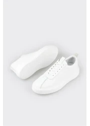 Elle أحذية رياضية جلدية بيضاء للرجال